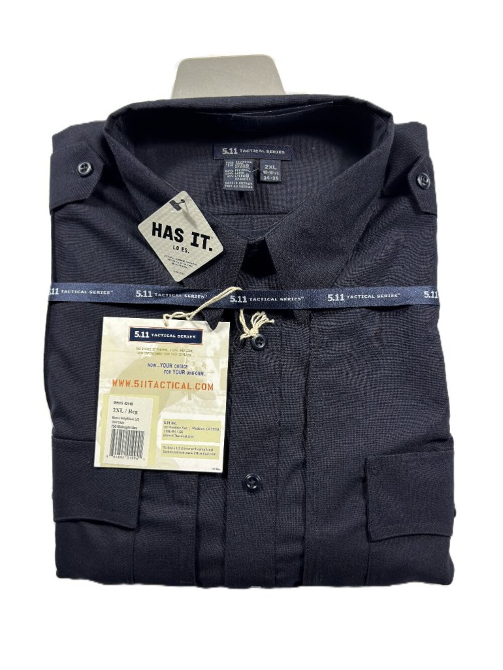 NWT 5.11 Tactical, Class-B, Men's Long Sleeve Midnight Navy 2XL w/ Zipper Front - Picture 1 of 8